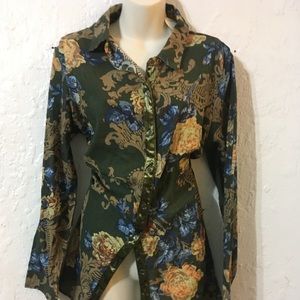 Floral print high low top